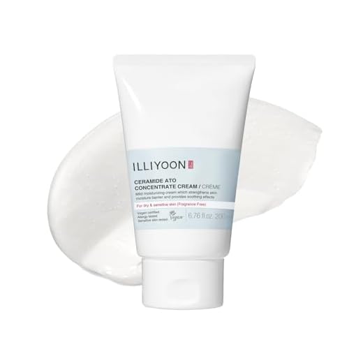 ILLIYOON Ceramida Ato Crema Concentrada 200ml, Crema hidratante para piel seca y sensible, 100hr Hidratación, Restauración de la barrera de la piel, Suave para bebés y adultos, Vegano, Sin perfume