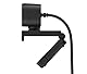 HP 430 Webcam FHD 1080p, Autofokus, 360° Rotation, Sichtfeld bis zu 85°, Doppelmikrofon mit Rauschunterdrückung, Zoom-kompatibel, Sichtschutz, schwarz