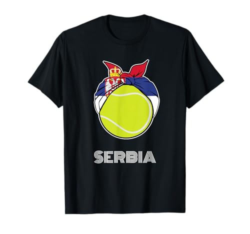Camiseta de tenis Serbia para mujer, regalo para jugador de tenis serbio Camiseta