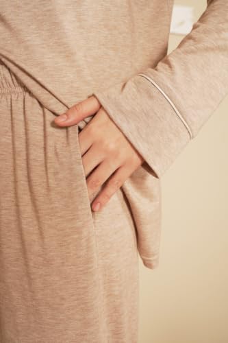 Image of Pajamas for Women Long Sleeve Pajama Set 2 Pieces Lounge Sets Sleepwear Pjs Ladies Sleepwear Button Down Nightwear