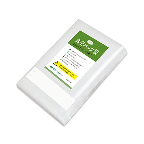 Deefre 真空パック 袋 20x25cm 120枚入 真空ぱっくん 真空パック機専用袋 真空保存 PE+PA安全素材 耐熱 BPAフリー フードシーラー レンジ対応 低温調理 家庭用 業務用（Amazon）