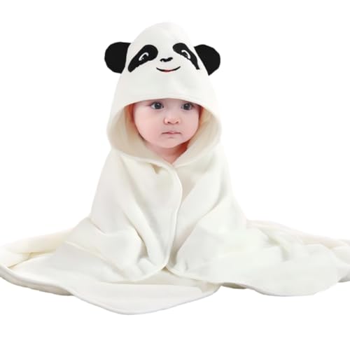 HAGOT Manta Infantil Azul para Cachorros, 1 Pieza, 80 x 80 cm, Panda Blanco