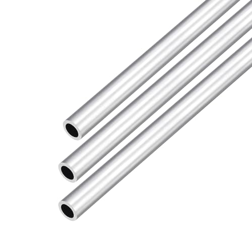DMiotech 3pz (8mm OD x 5mm ID) Tubo Tondo in Alluminio 6063 Lunghezza 250mm Tubazione Metallico per Costruzione di Telaio Macchinari Progetti Fai Da Te