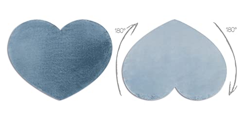 Tapis lavable en machine antidérapant et facile à nettoyer bleu 80x80cm