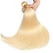 Binlvexin 613 Blonde Bundles Human Hair Straight Hair One Bundle Human Hair 12A Grade Unprocessed Brazilian Virgin Human Hair 613 Human Hair Weave Extensions For Women 50g 16 Inch