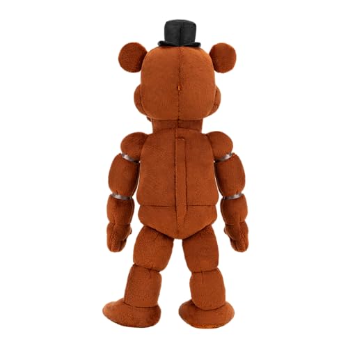 Image of Jazwares Five Nights at Freddy's 14 inch Poseable Sound Classic Freddy Plush - 4 Sounds, and Glow-in-The-Dark Eyes - Ages 8+