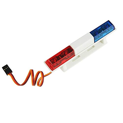 RC Car Police Lights Bright Rectangle LED Flashing Lights for 1/8 1/10 Model RC Cars Trucks