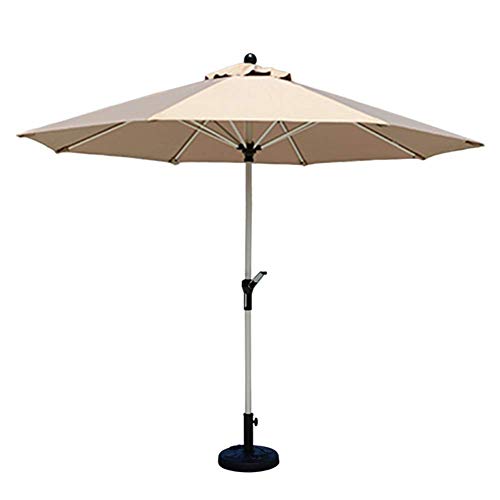 Umbrella con manivela para playa piscina y jardín caqui de 9ft