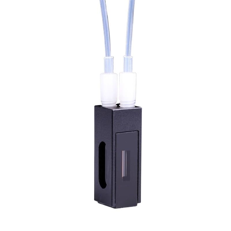 Cuvette de flux de fluorescence en quartz filetée M6 pour une étanchéité absolue de 450 µl