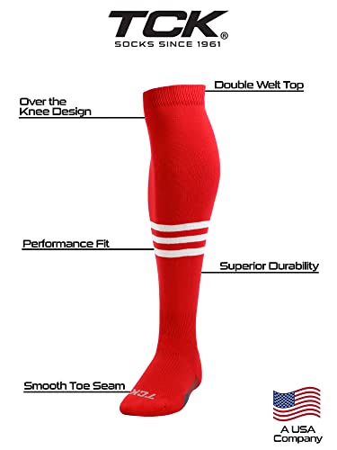 Image of TCK USA Made Over-the-Knee Socks for Baseball, Softball, & Football | Performance Athletic Socks for Boys, Girls, Men & Women