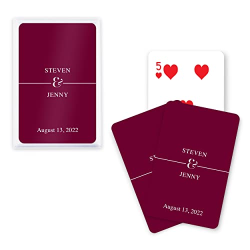 WEDDINGSTAR Unique Custom Playing Card Wedding Favors - Classic Script