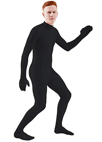 Image of Ensnovo Mens Mock Neck Full Body Unitard Spandex Zentai Suits Costumes