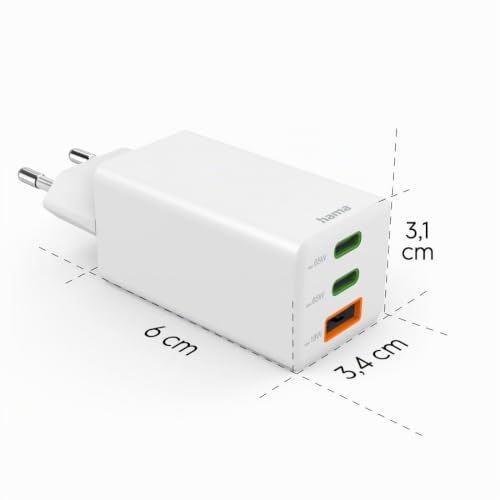 Hama Chargeur USB 1x USB A 2x USB C® Power Delivery intérieure USB Power Delivery USB PD - vue 4