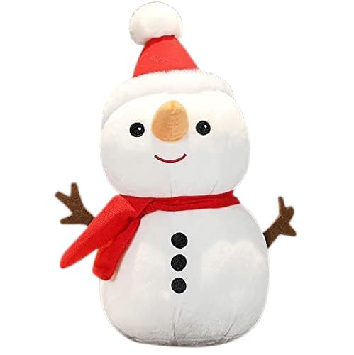 Image of Snowman Plush Toy Stuffed Snowman Animal Christmas Holiday Pillow Soft Toys for Christmas Decorations 35cm (35 Cm, Snowman)