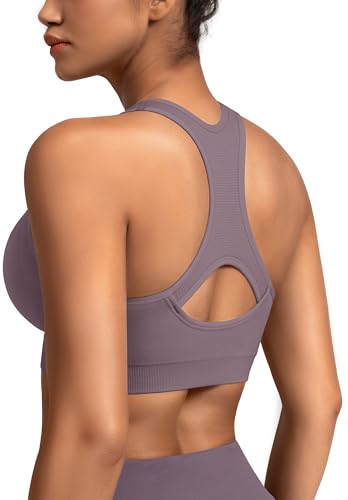 Image of MIRITY Women Racerback Sports Bras - High Impact Workout Gym Activewear Bra Pack of 5
