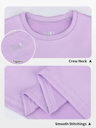 Image of Boys Neon Shirts Dry Fit Athletic T Shirts UPF 50+ Performance Cooling Shirt Short Sleeve Rash Guard Kids Top for Boys Girls