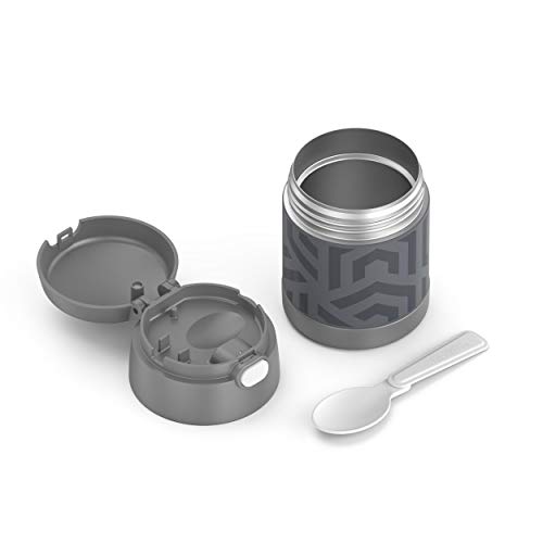 Image of Thermos Funtainer 10 Ounce Food Jar, Grey and Aqua Waves