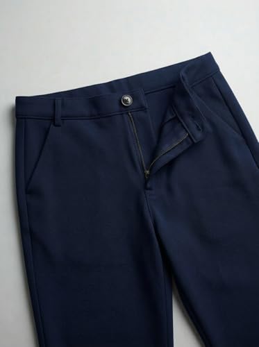 Image of Women's Formal Trousers | Stretch & Regular Fabric Options | Straight Fit Office Wear Pants with Pockets | Casual Trouser for Womens