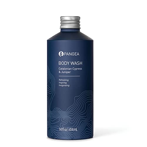 Pangea Catalonian Cypress & Juniper Body Wash, 100% plastic-free aluminum bottle, 14 fl oz