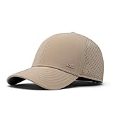 melin A-Game Hydro, Khaki, Men’s Performance Snapback Hats, Water-Resistant Fitted Baseball Caps for Men & Women, Golf, Running, or Workout Hat, Medium-Large