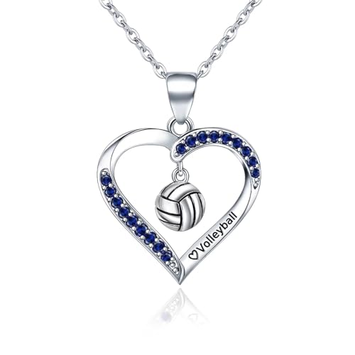 Softball/Volleyball Birthstone Necklace Gifts for Girls Women - Sport Accessories Gifts Jewelry Birthday Gifts for Lovers Team Coach Player Things Items