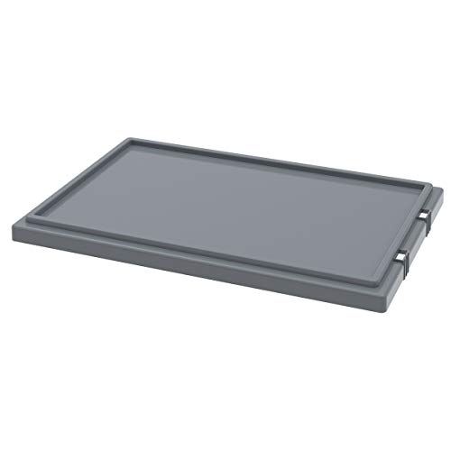 Akro-Mils 35241 Lid for 35240 Plastic Nest and Stack Storage Tote, Grey, (3-Pack)