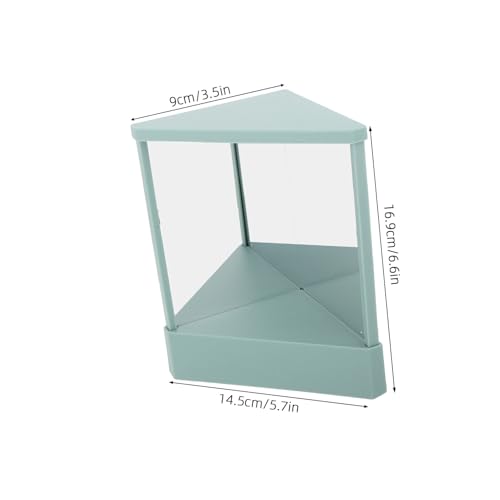 Miroir de table portable pour maquillage et voyage, format compact vert gris - 3
