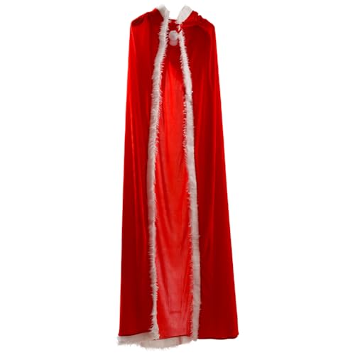 Cloak Noël Sanfly cape à capuche rouge flanelette pour fête et vacances