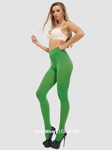 Image of CozyWow Women's 80D Soft Opaque Tights, High Waist Solid Color Womens Tights with 30+ Colors