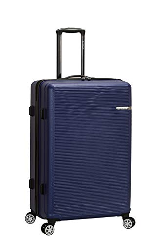 Rockland Skyline Hardside Spinner Wheel Luggage Set, Blue, 3-Piece Set (20/24/28)3