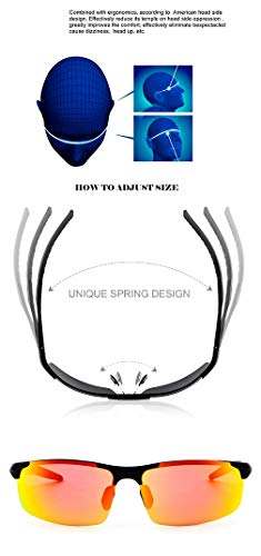 RONSOU Mens Sunglasses Polarized Sport UV Protection Ultralight Al Mg Sunglasses for Men Fishing Driving Golf4