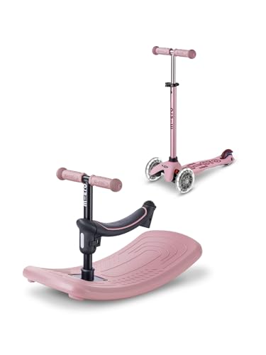 Mini Micro   Patinete de Lujo para niños, diseño de Rosa polvorienta con Luces LED