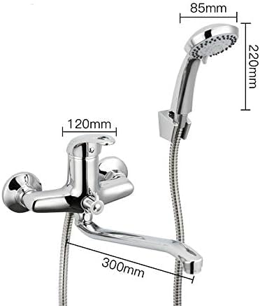 Ensemble de douche de salle de bain en laiton massif chrome miroir - 4