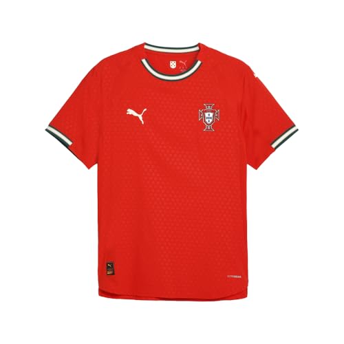 Puma ポルトガル代表 Vネックシャツ Amazon.com : PUMA Mens Portugal '25 Home Authentic Crew Neck Short