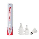 OLYSPM 12 PCS Volants de Badminton,Volant Badminton pour Intérieur et Extérieur,Volant de Badminton de Qualité Supérieure pour Débutants,Amateurs,Professionnels