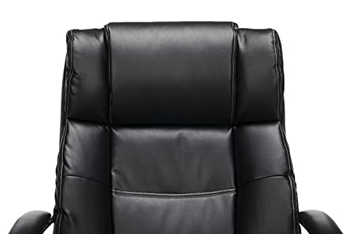 Ofm Avenger Leather Big Tall 500Lb Max Weight Executive Office Chair, With Lumbar Support, Recline/Tilt Tension Controls, With Wheels For Computer/Desk, Black #TOP6