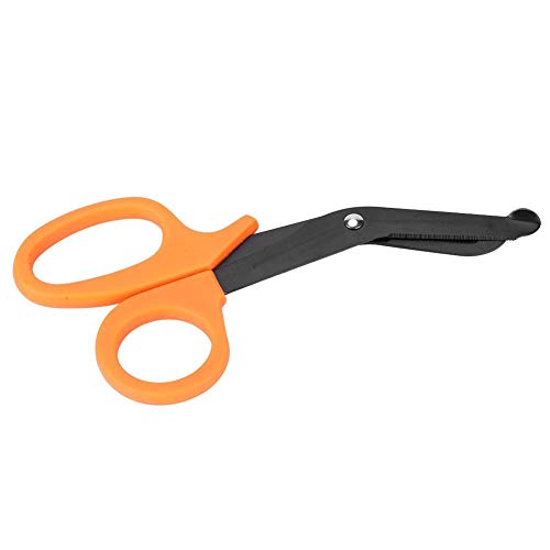 Tijeras de emergencia, acero inoxidable Terapia de emergencias médicas EMT Tijeras de paramédicas para enfermería Primeros auxilios Rescate de emergencia(Naranja)