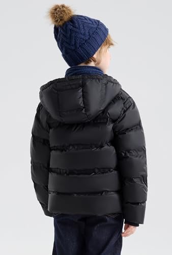 maoo garden Boys Puffer Winter Jacket Big Kids Heavyweight Fleece Lined Hooded Outdoor Coat Water-Resistant Snow Parka2