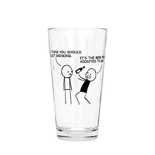 Cyanide & Happiness Pint Glass (Beer Addicted to Me)