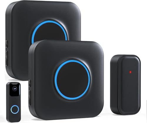 Satisure Wireless Doorbell Chime Video Doorbell Extender - Compatible with Blink Video Doorbell and Blink Video Doorbell (2nd Gen) (1 Video Doorbell Extender 2 Receiver)