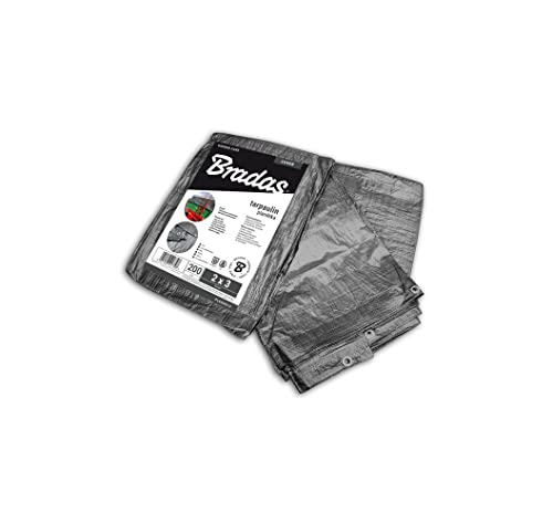 AW-TOOOLS Tarpaulin Grey 200 g 8 x 12 m