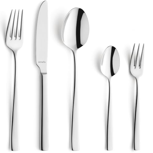 Amefa Fresh 1316 - Set di posate per 12 persone, 60 pezzi, in acciaio inox, antiruggine, lavabili in lavastoviglie, da tavola