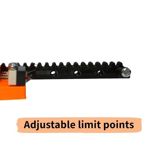 Image of N20 Rack and Pinion Linear Motion Kit with Adjustable Limit Points | 3D Printed Mini Linear Actuator for DIY Robotics and CNC Projects (Motor and Switch Not Included)