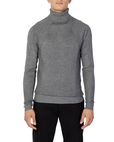 Col roulé Antony Morato MMSW01320 YA500002 pull ajusté noir pour homme