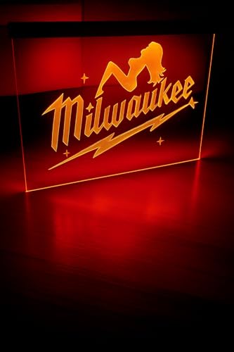 Led Light Sign For Milwaukee Sexy Garage Parts Shop and Repair Service station Store Beer Bar Pub Store Party Man Cave Wall Decor Best Gift - Inspired The Ultimate Accessory Brighten Up Your Space