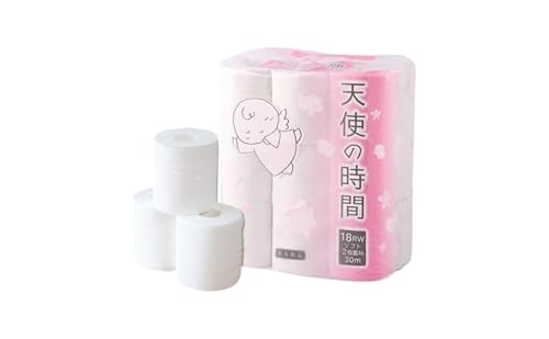 トイレットペーパー 30m ダブル 18ロール 6袋 計108ロール 天使の時間 紙 ペーパー 日用品 消耗品 リサイクル 再生紙 無香料 厚手 ソフト トイレ用品 備蓄 ストック 非常用 生活応援 川一製紙 送料無料 岐阜県