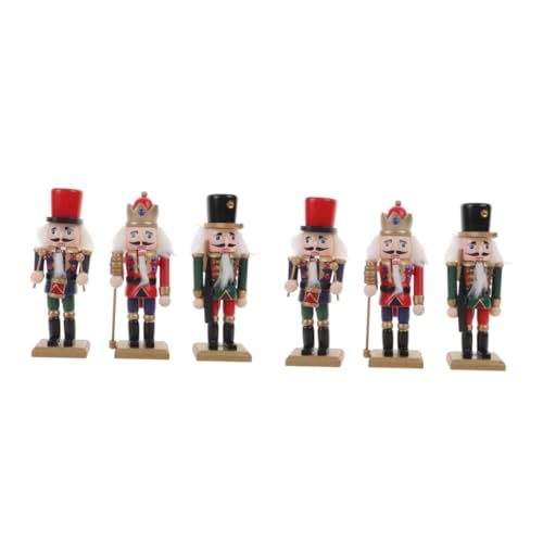 Cabilock 2 Juegos Exhibición De Marionetas Recolector Galletas Saladas De Gambas Musical Adornos De Madera para Regalar Adornos De Madera para Escritorio Muñecos De Cascanueces 3 Piezas * 2