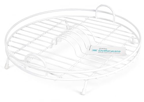 Delfinware Égouttoir à Vaisselle Rond Blanc