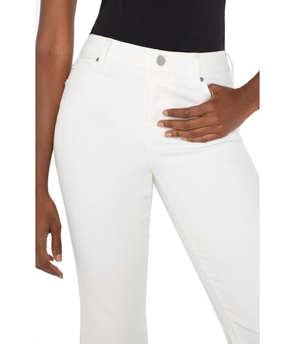 Liverpool Women's Hannah Crop Flare Jean 25.5in Inseam in White3