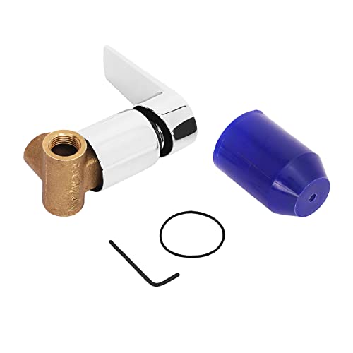 Image of Hindware Italian Collection F360053CP Element Single Lever Hot and Cold Mixer for Standalone Outlet, Brass with Chrome Finish
